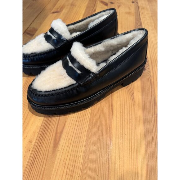 G.H. Bass Whitney Cozy Super Lug Weejuns Black Loafer Size 6 NEW - Picture 4 of 7